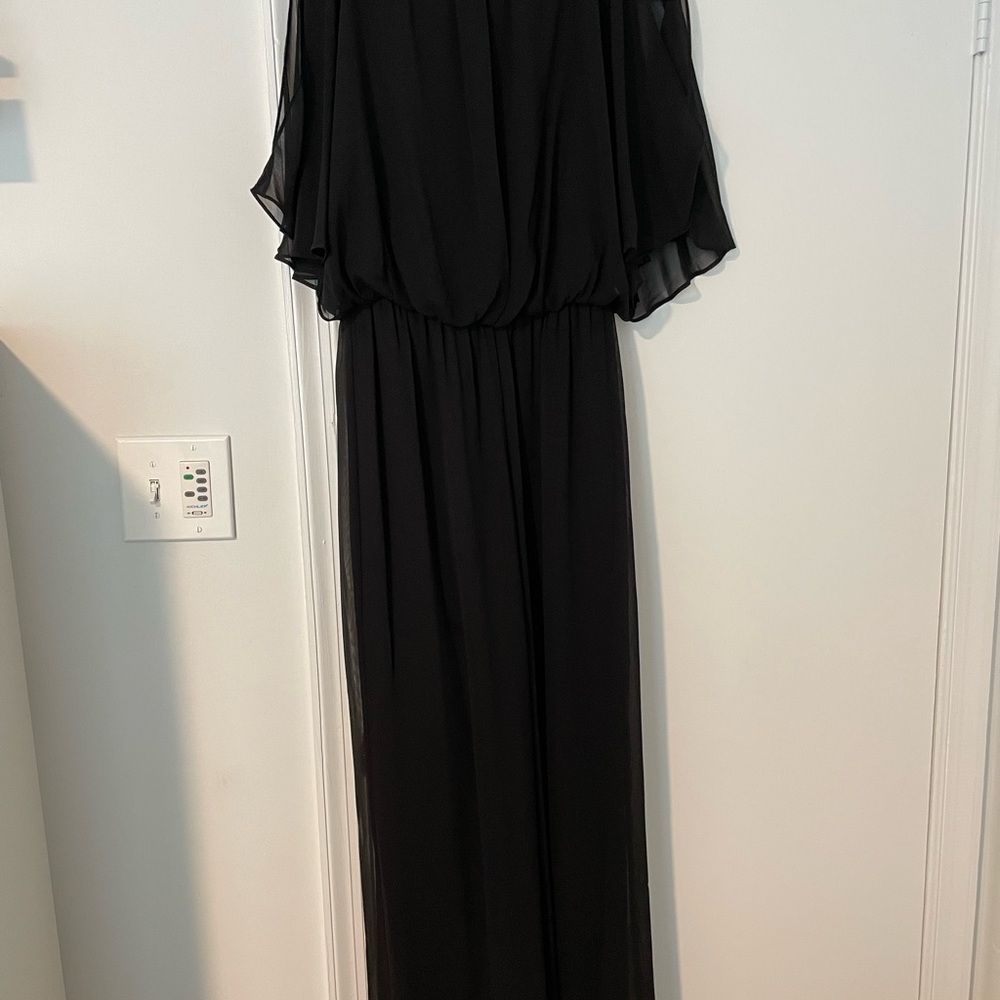 MARINA split sleeve chiffon jumpsuit